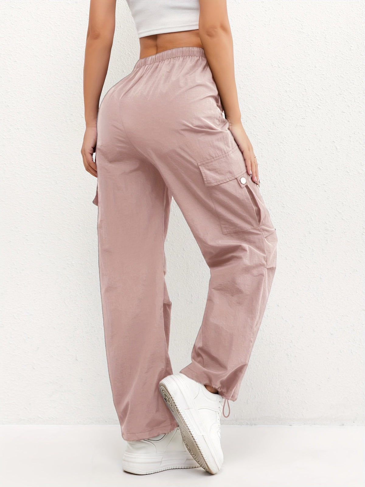 Anayeli | Cargo Pants With Elastic Waist and Drawstrings