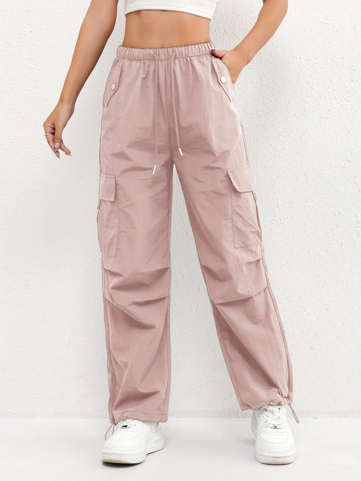 Anayeli | Cargo Pants With Elastic Waist and Drawstrings