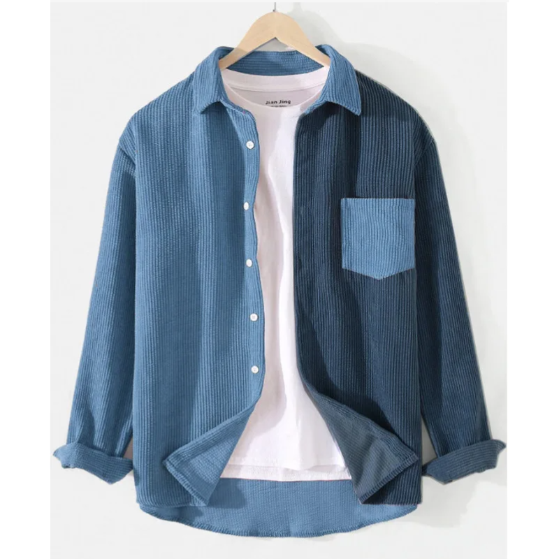 Geraldus | Shirt Long-Sleeve Paneled Corduroy Button Front