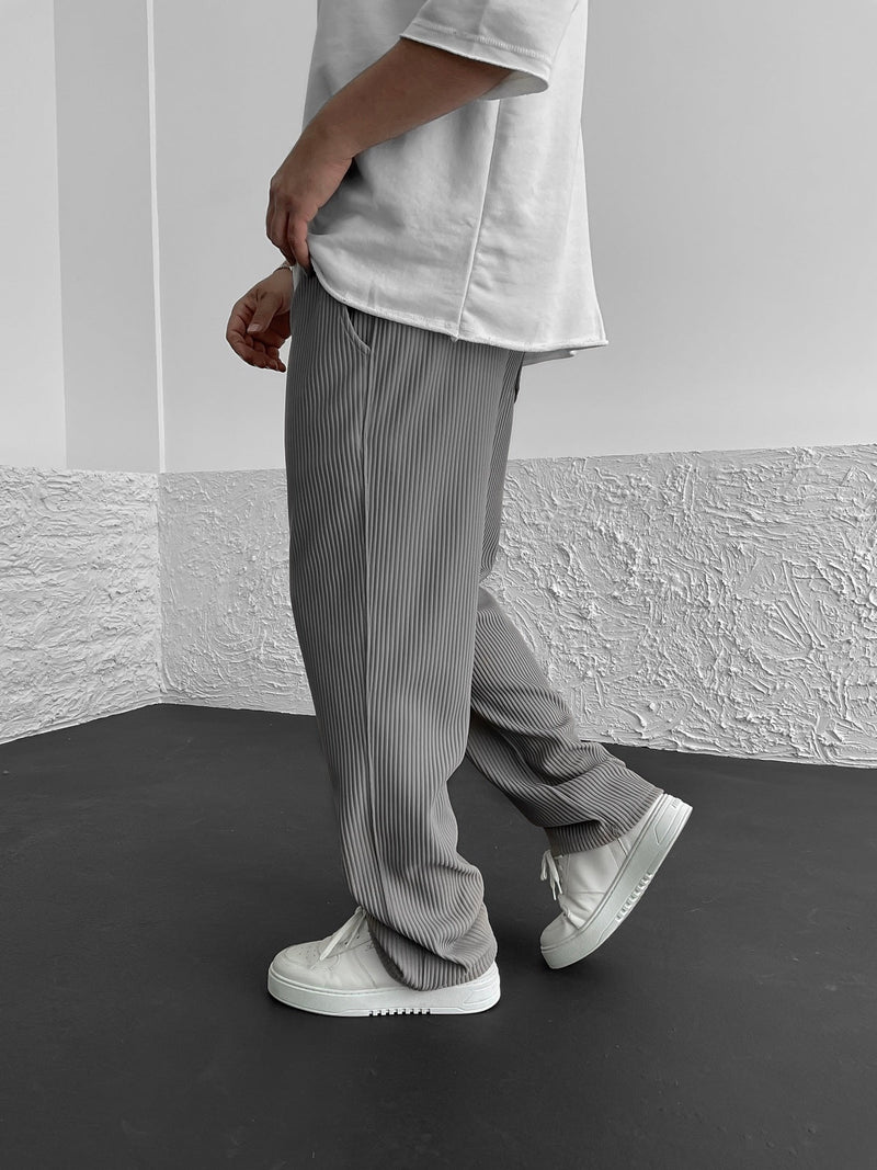 Eliezer | Ribbed Relaxed-Fit Drawstring Pants