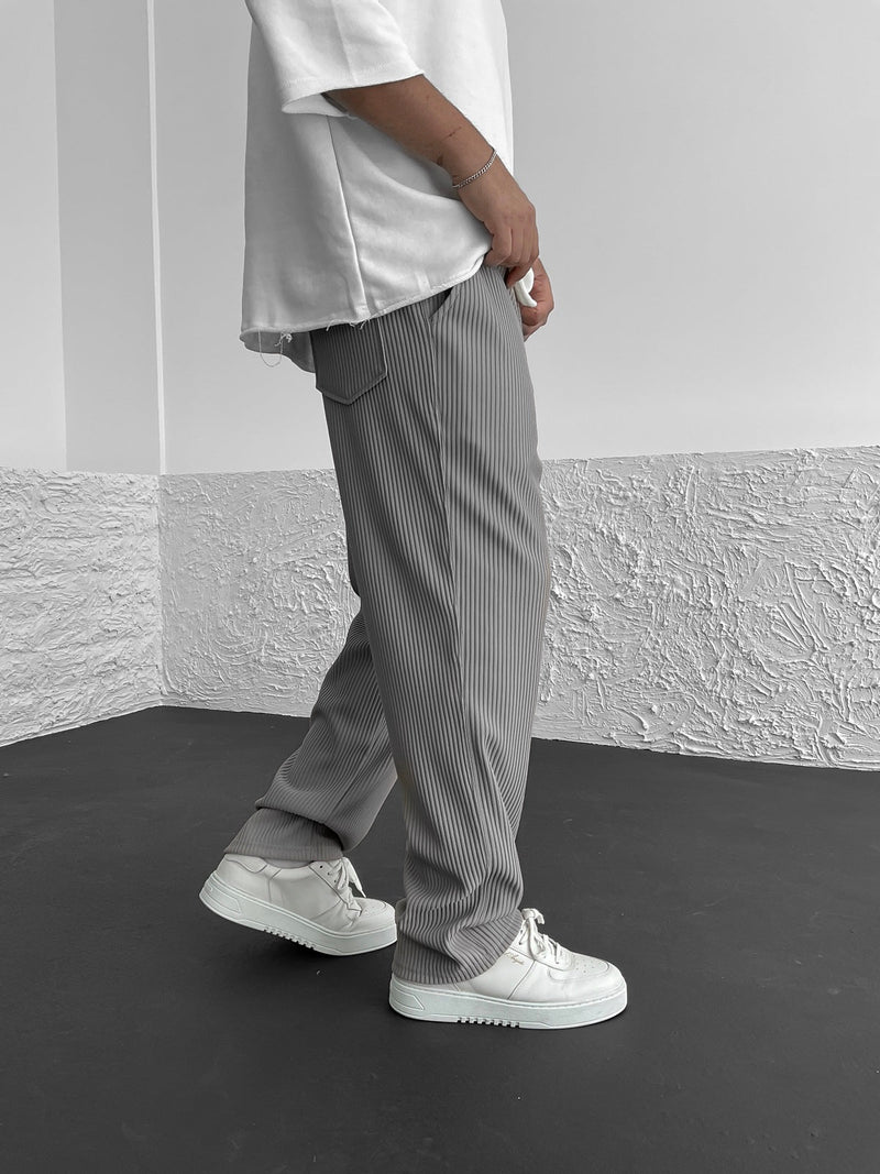Eliezer | Ribbed Relaxed-Fit Drawstring Pants