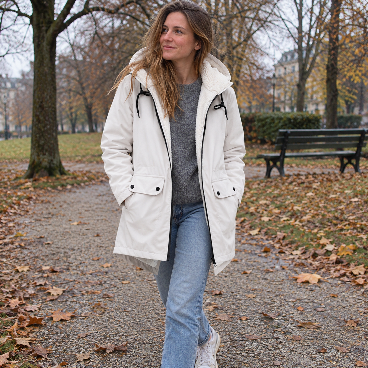 Fiorella | Jacket With Plush Lining and Drawstring Hood