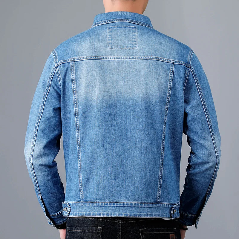 Emeterio | Denim Jacket Distressed Button Front Long Sleeve