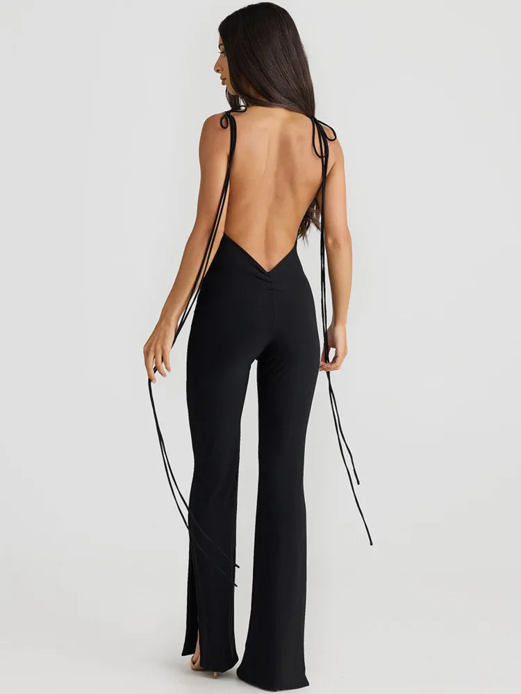 Tamina | Sleeveless Backless Wide-Leg Jumpsuit