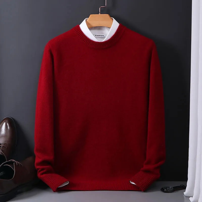 Liam | Round Neck Long Sleeve Knit Sweater