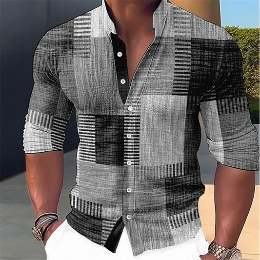 Jemmy | Plaid Print Stand Collar Shirt