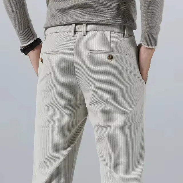 Damian | Trousers With Slim Fit and Ribbed Texture