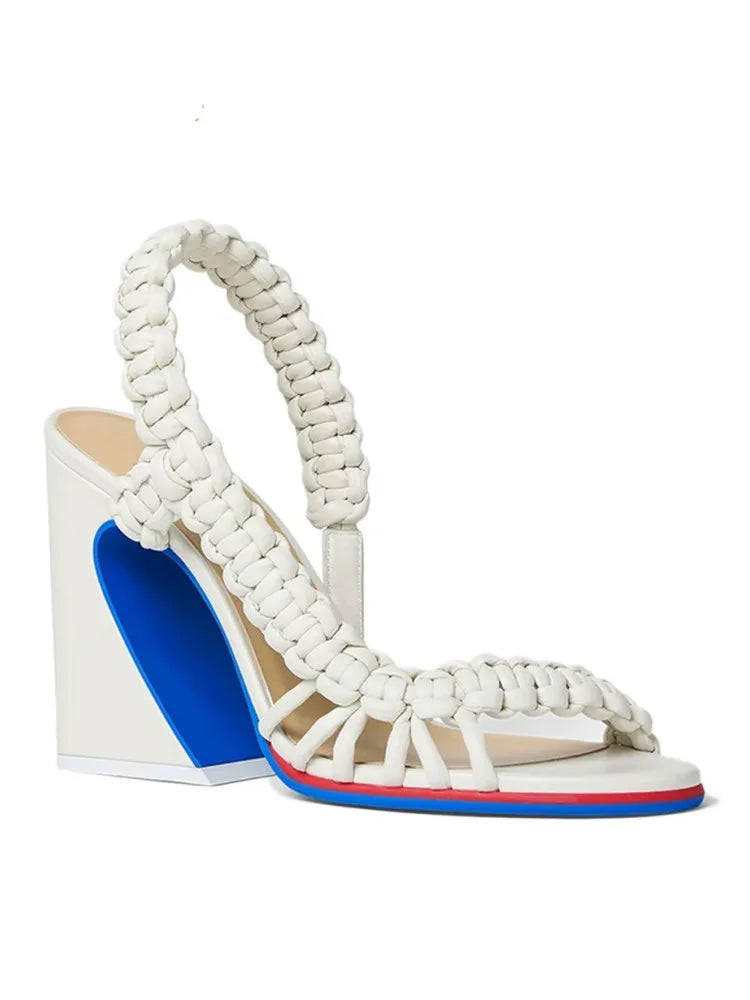 Selene | Braided Heel Sandal in Multiple Colors