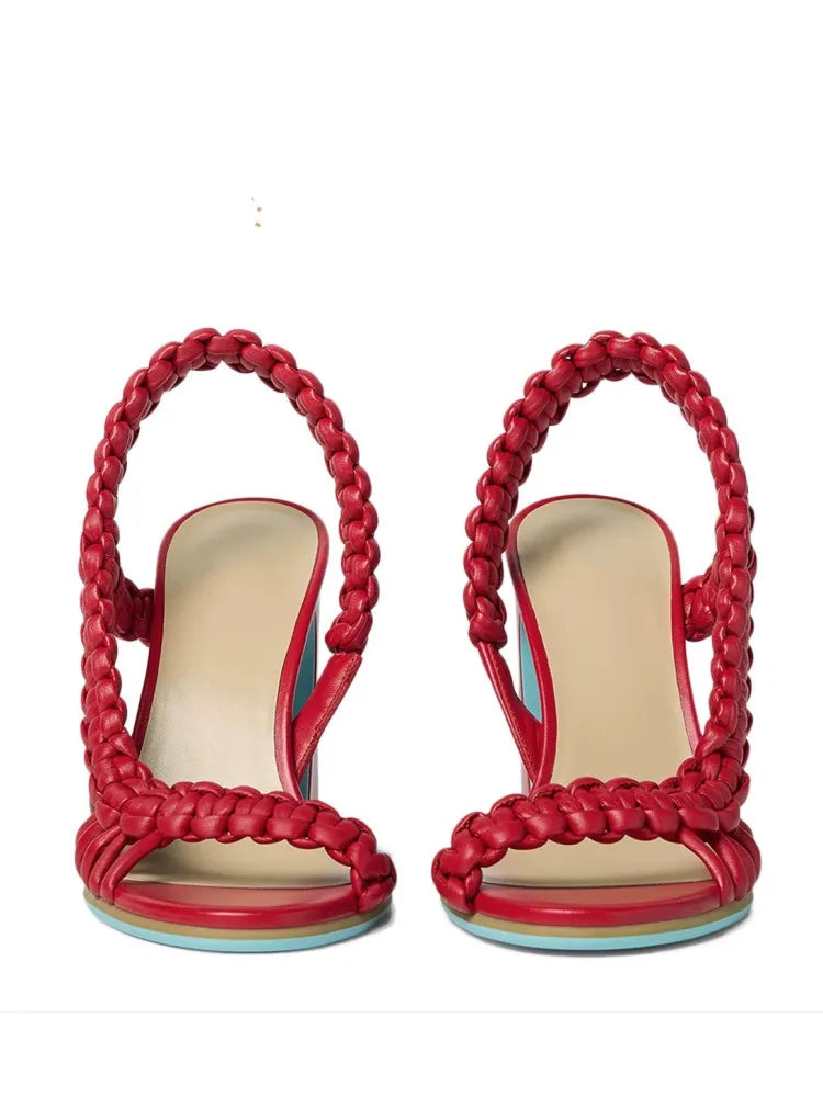 Selene | Braided Heel Sandal in Multiple Colors