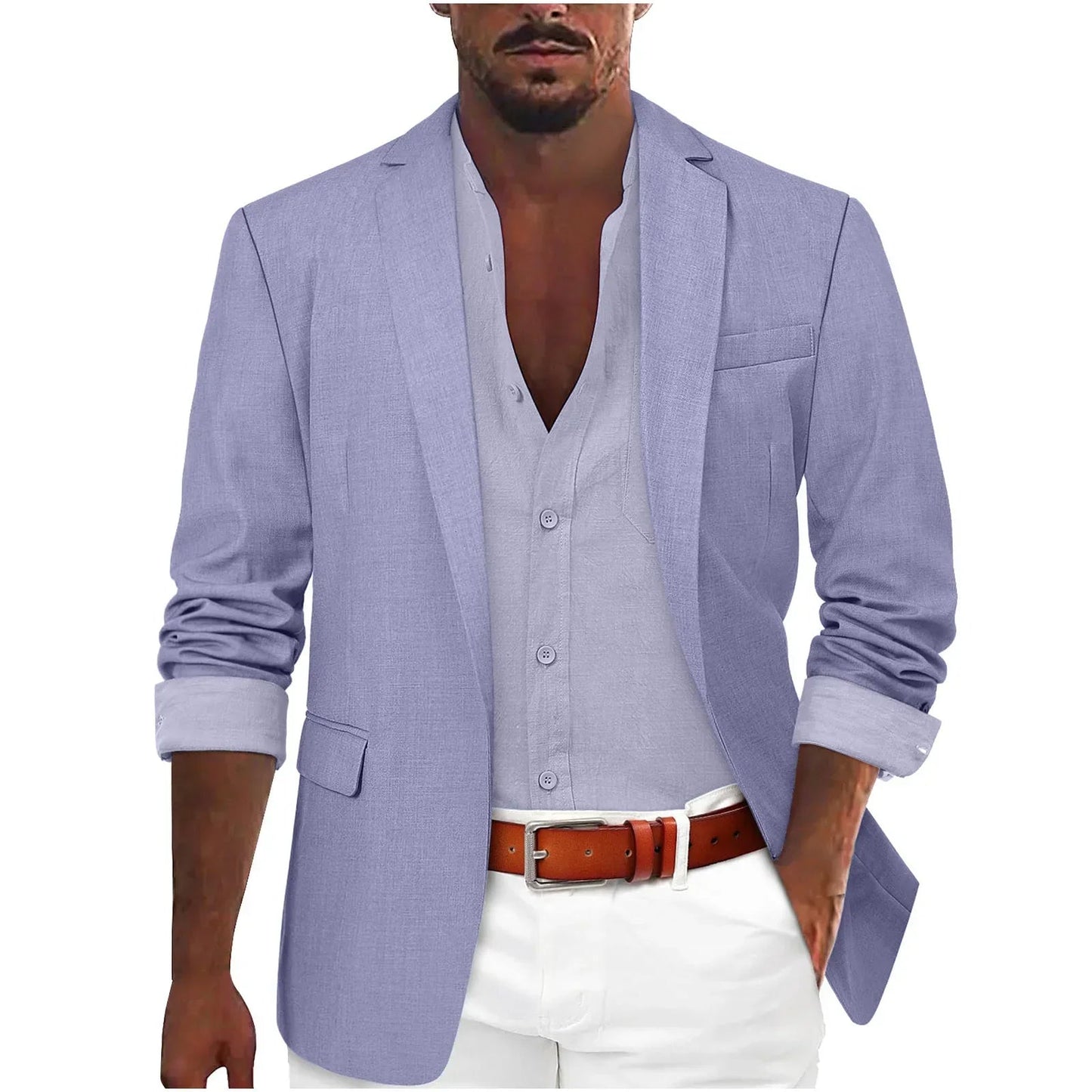 Alanzoka | Tailored Notch Lapel Single Button Blazer