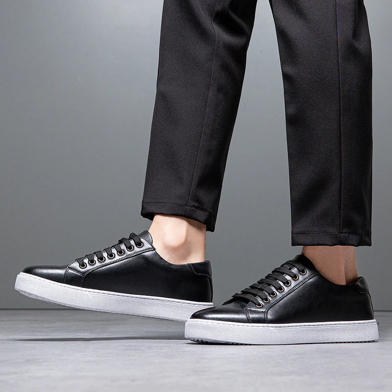 Leonell | Leather Lace-Up Low-Top Casual Sneakers