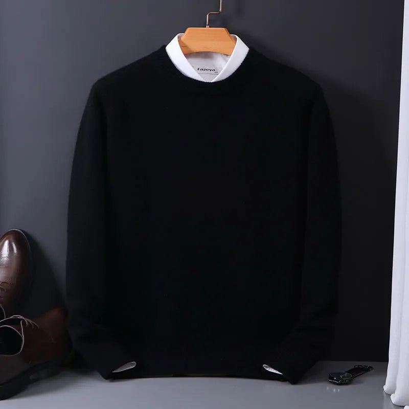 Liam | Round Neck Long Sleeve Knit Sweater