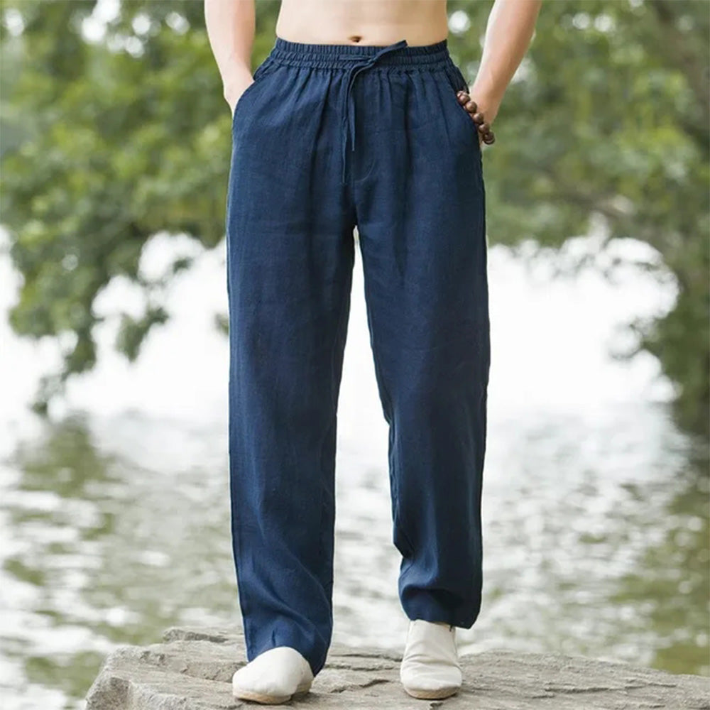 Ethan | Straight Leg Drawstring Casual Pants