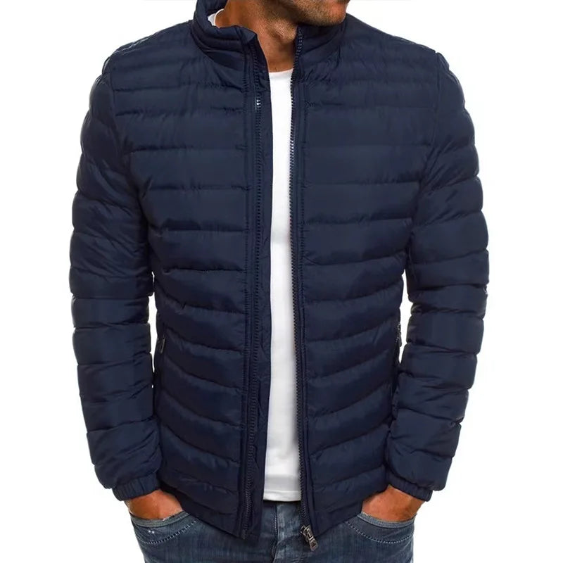 Aurelio | Quilted Stand Collar Zip Jacket