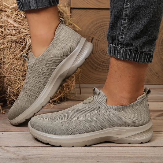 Valery | Walking Shoes with Knit Slip On Upper