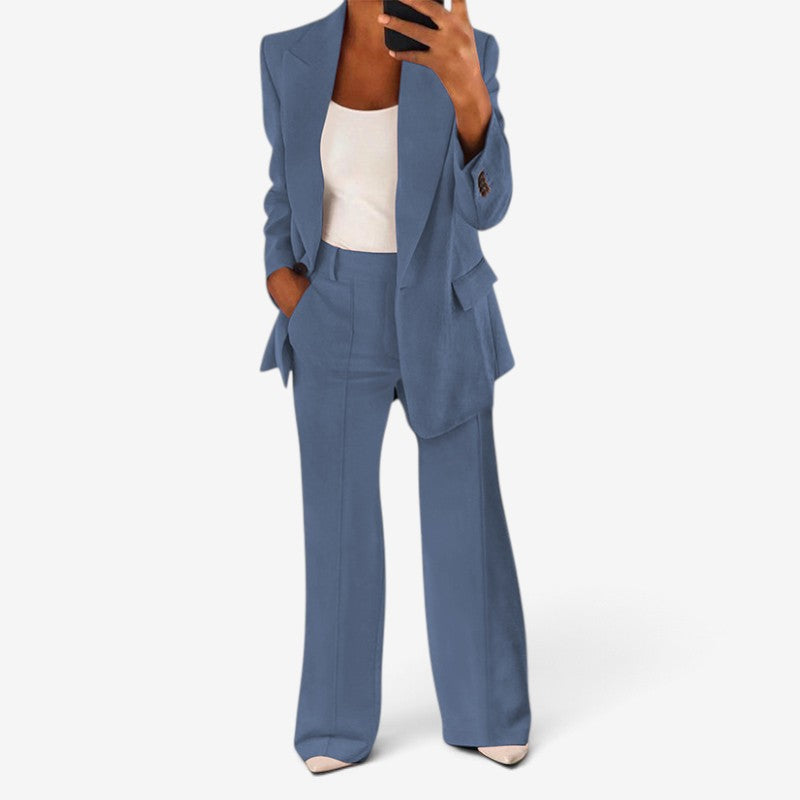Jantine | Pantsuit With Long Sleeves and Wide Legs