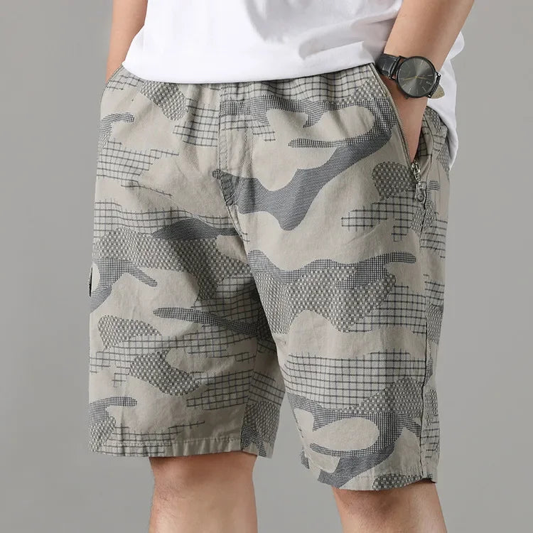 Jireh | Shorts Camo Print Elastic Waist