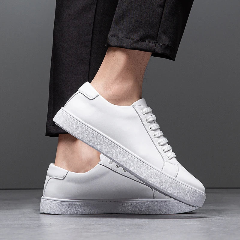 Leonell | Leather Lace-Up Low-Top Casual Sneakers