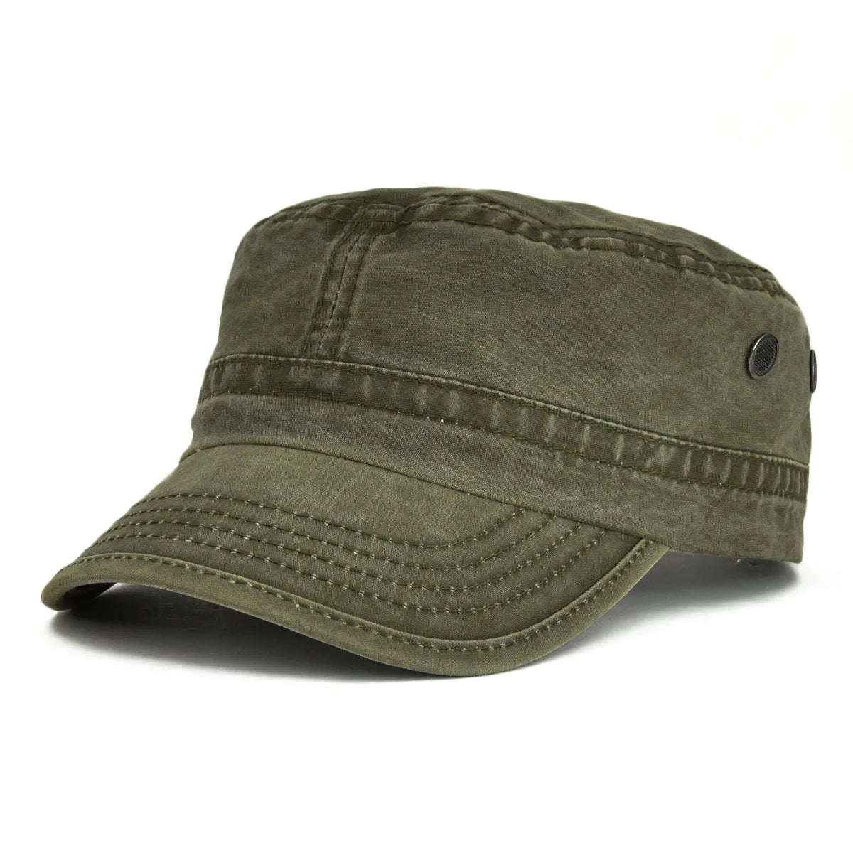 Manenti | Military Cadet Cap Washed Cotton Look