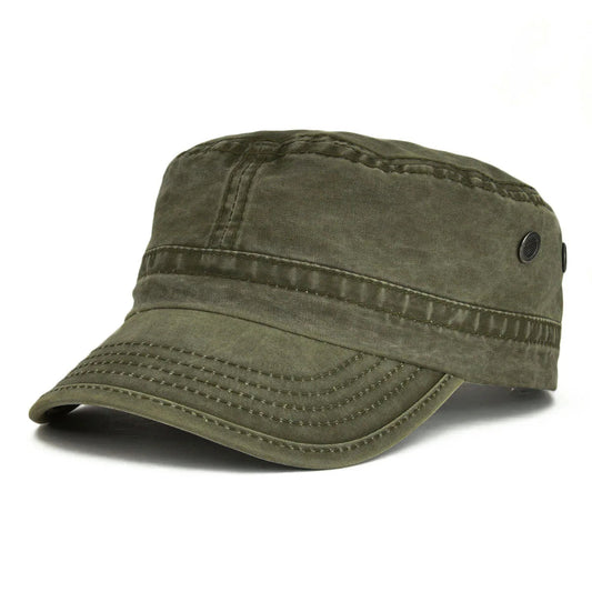 Manenti | Military Cadet Cap Washed Cotton Look