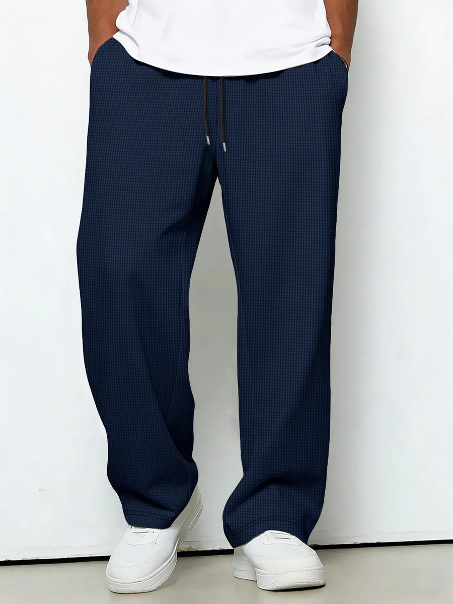 Messi | Pants With Drawstring Wide Leg Texture