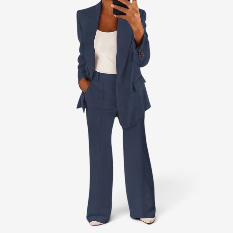 Jantine | Pantsuit With Long Sleeves and Wide Legs