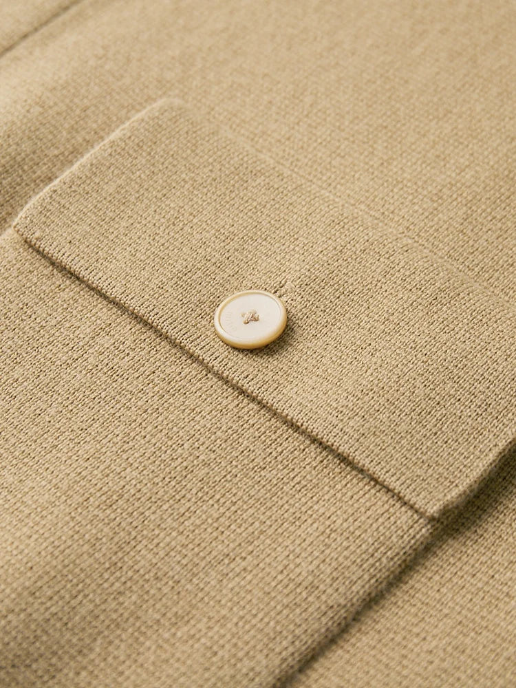 Suphon | Cardigan With Point Collar and Flap Pockets