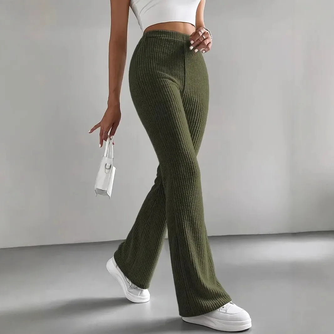 Kathrine | Flared Ribbed Lounge Pants