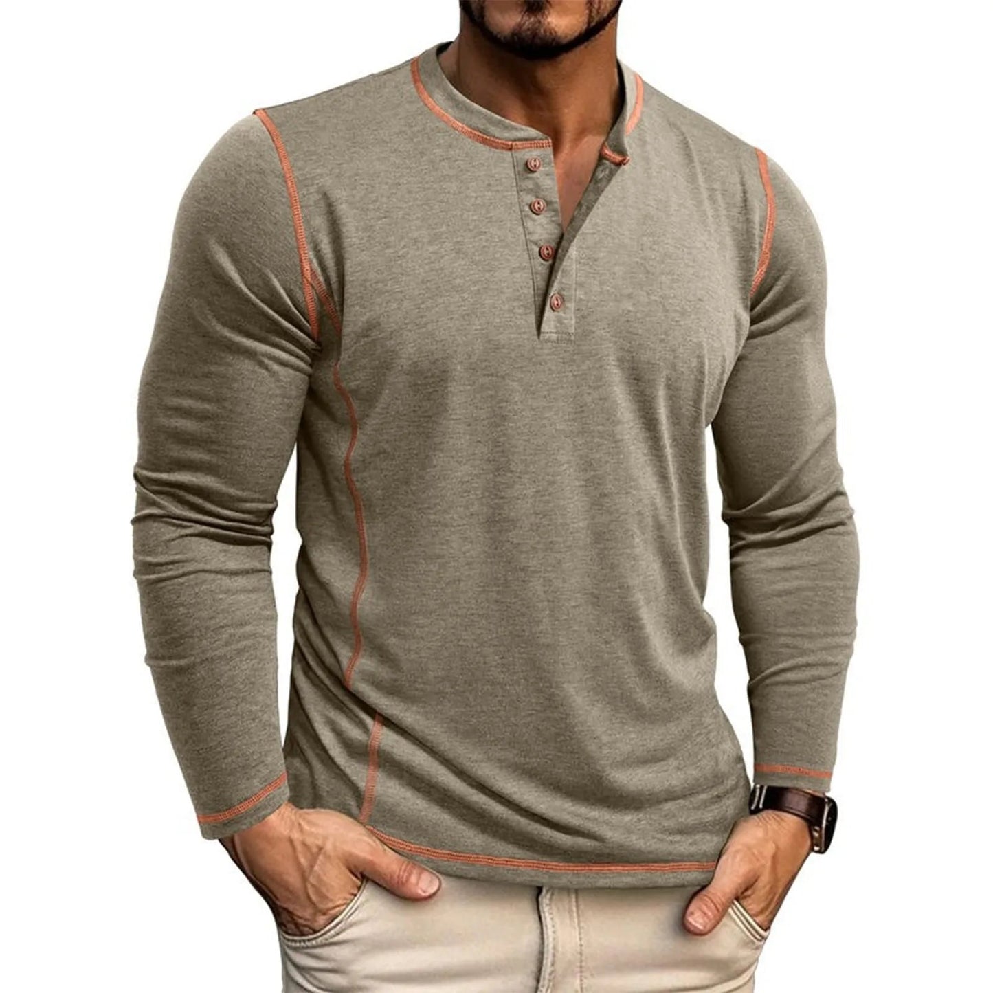 Chuck | Long Sleeve Henley Shirt