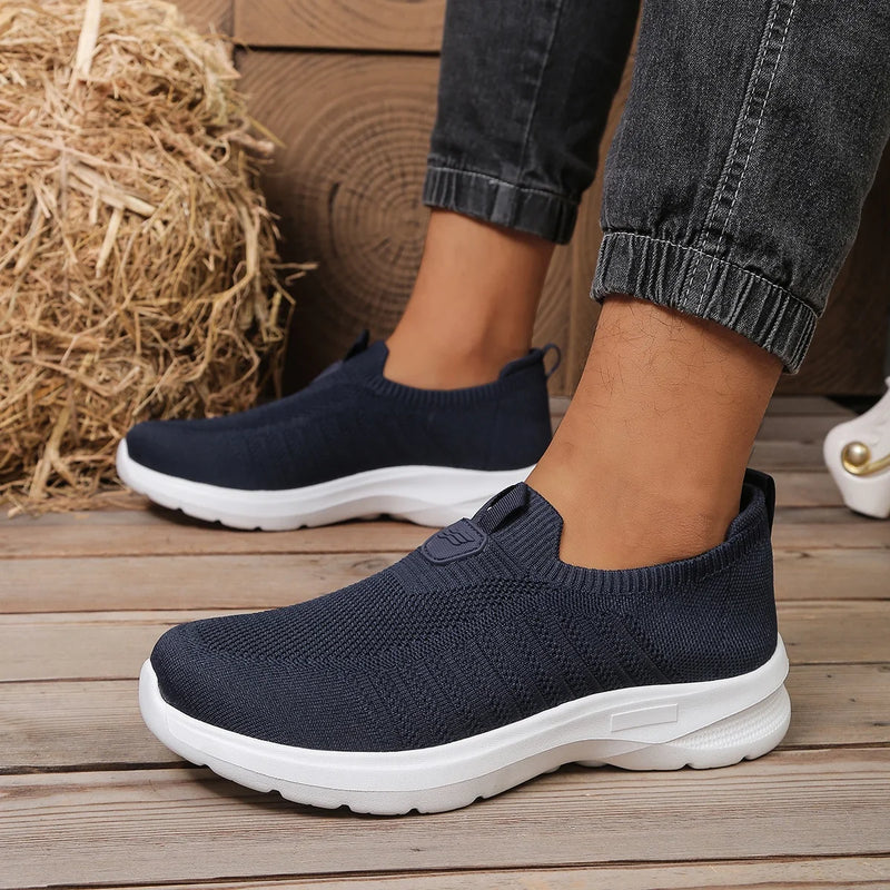 Valery | Walking Shoes with Knit Slip On Upper