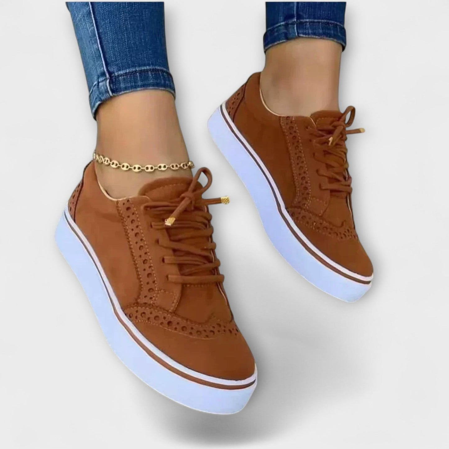 Michie | Platform Lace Up Brogue Sneakers