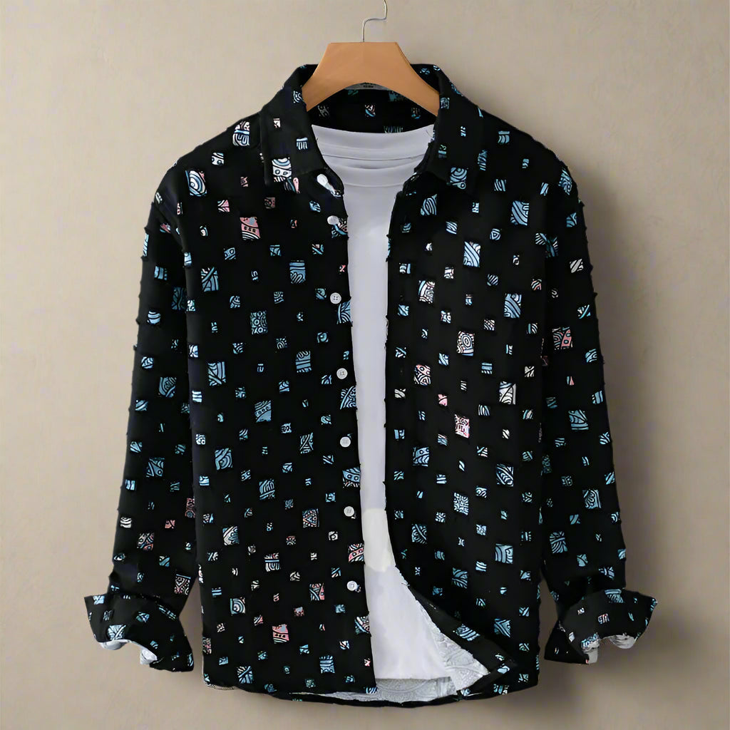 Nazirah | Cutout Long Sleeve Button-Up Shirt