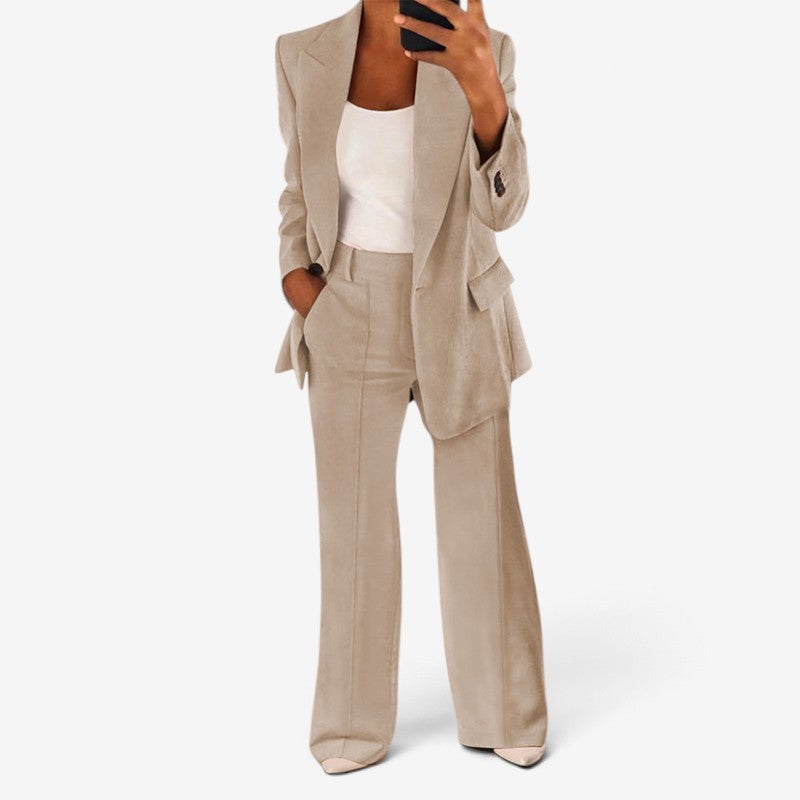 Jantine | Pantsuit With Long Sleeves and Wide Legs
