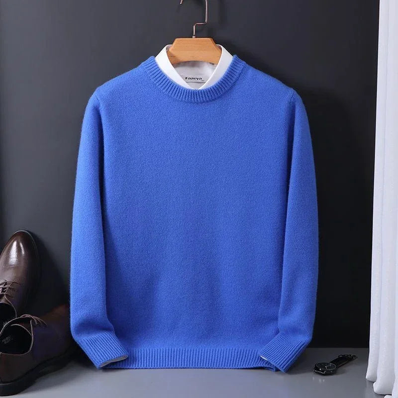 Liam | Round Neck Long Sleeve Knit Sweater