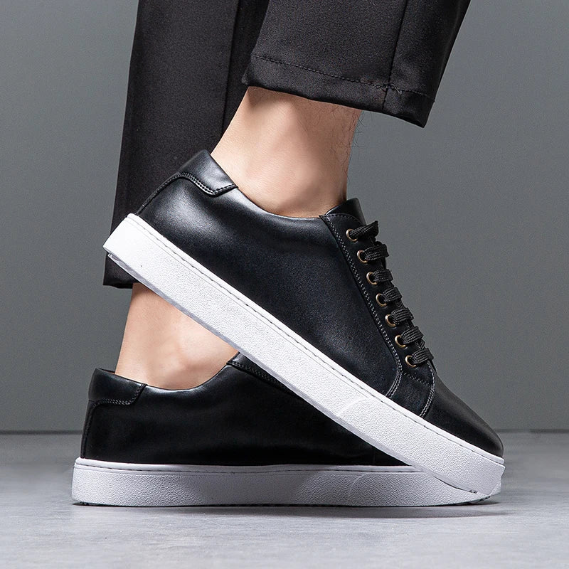 Leonell | Leather Lace-Up Low-Top Casual Sneakers