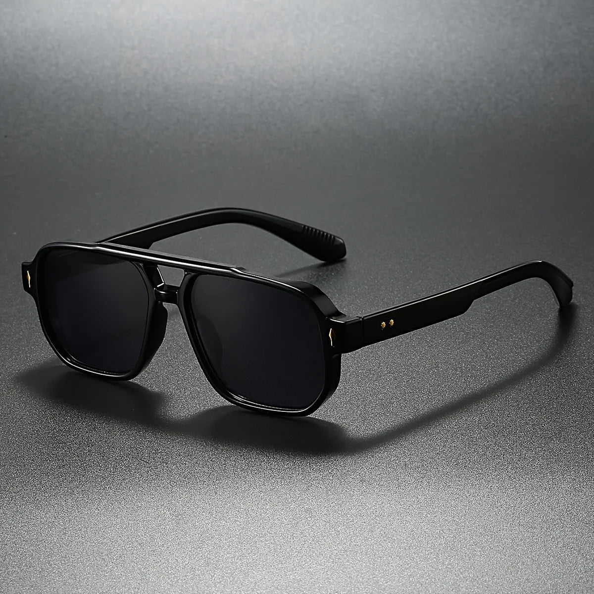 LumeSight - Square Double Bridge Sunglasses Tinted Lens Frame
