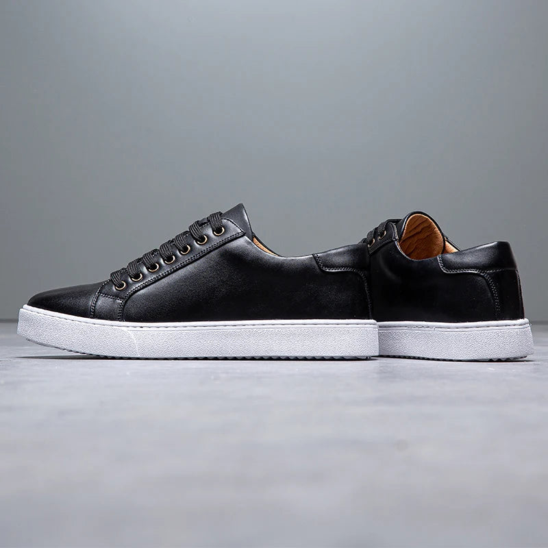 Leonell | Leather Lace-Up Low-Top Casual Sneakers