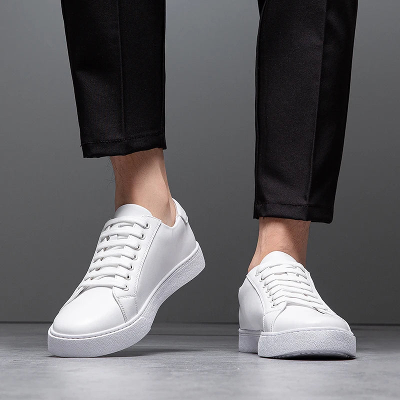 Leonell | Leather Lace-Up Low-Top Casual Sneakers
