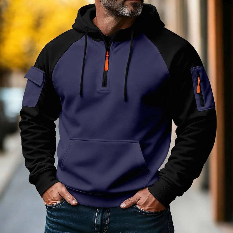 Nachman | Quarter Zip Raglan Sleeve Hoodie