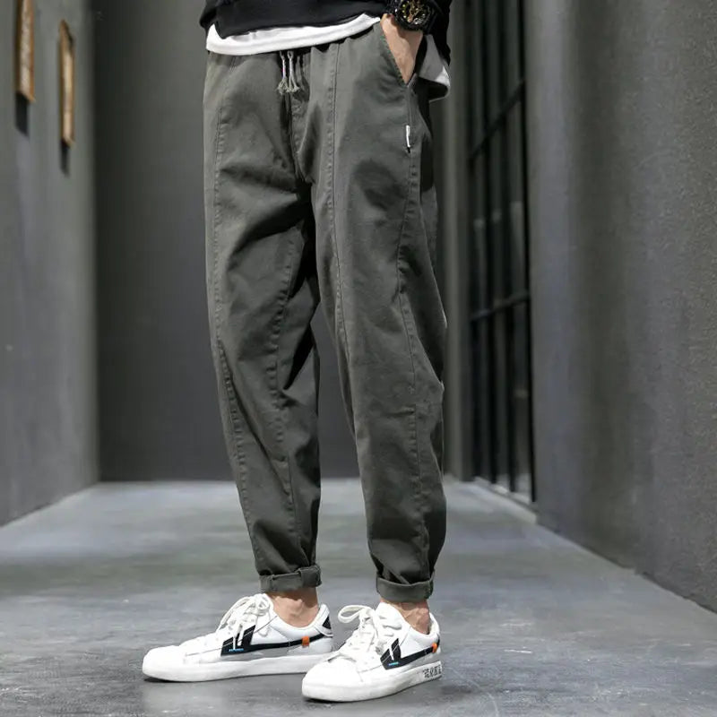 Kared | Drawstring Tapered Casual Pants