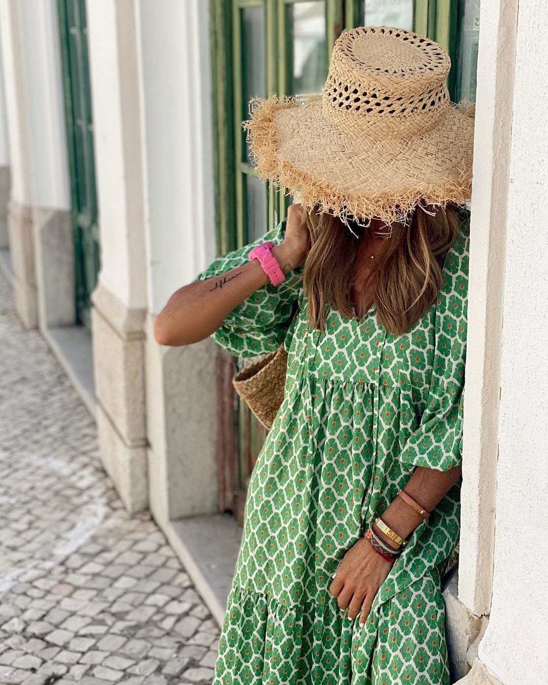 Tessa | Maxi Dress Geometric Print V-Neck
