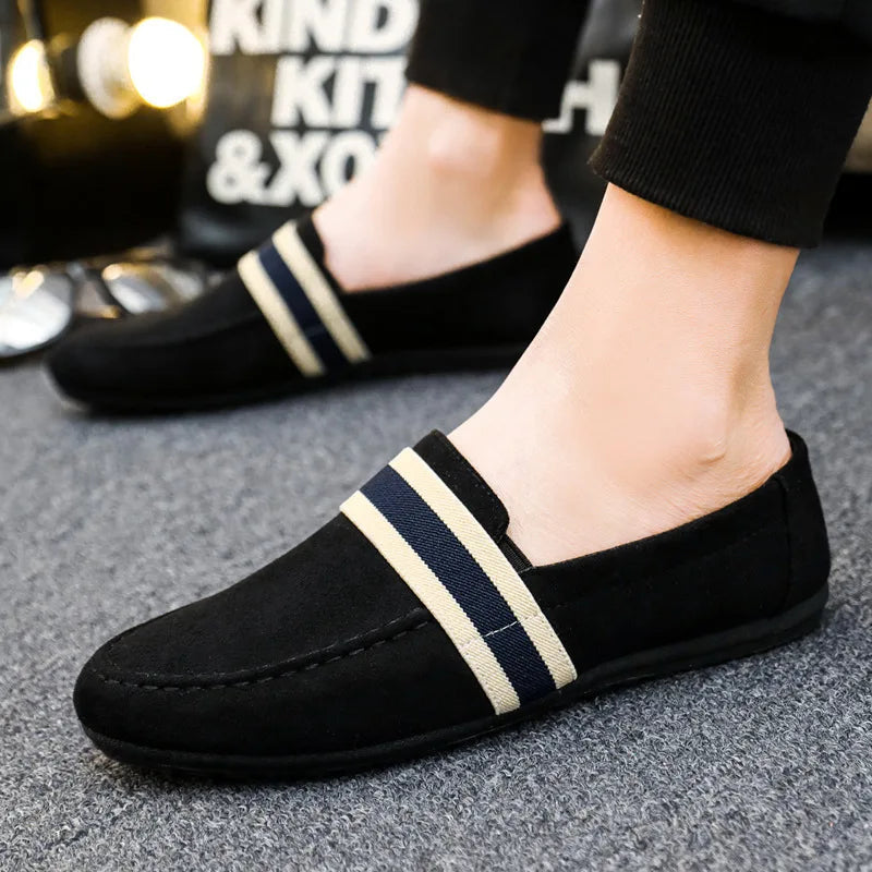 Hanno | Loafers with Striped Vamp and Moc Toe