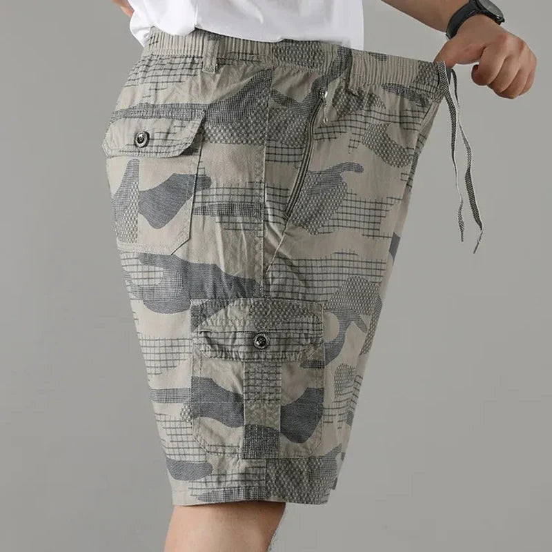 Jireh | Shorts Camo Print Elastic Waist