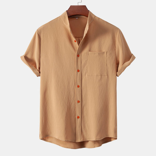 Madsen | Textured Short Sleeve Button Up Shirt