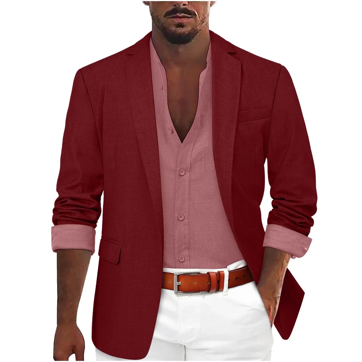 Alanzoka | Tailored Notch Lapel Single Button Blazer