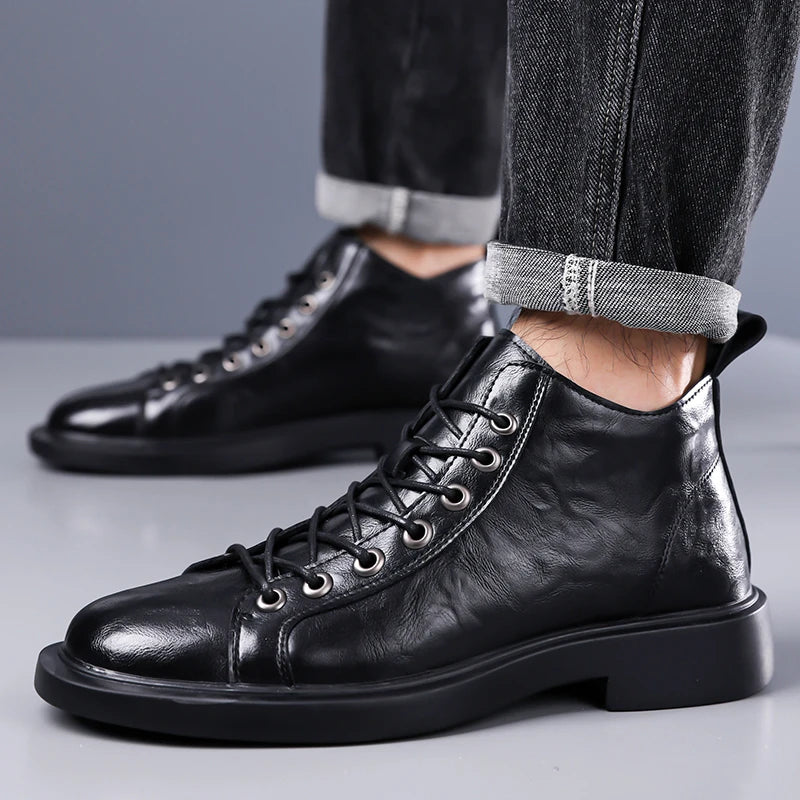 Ailton | Ankle Lace Up Casual Leather Boots