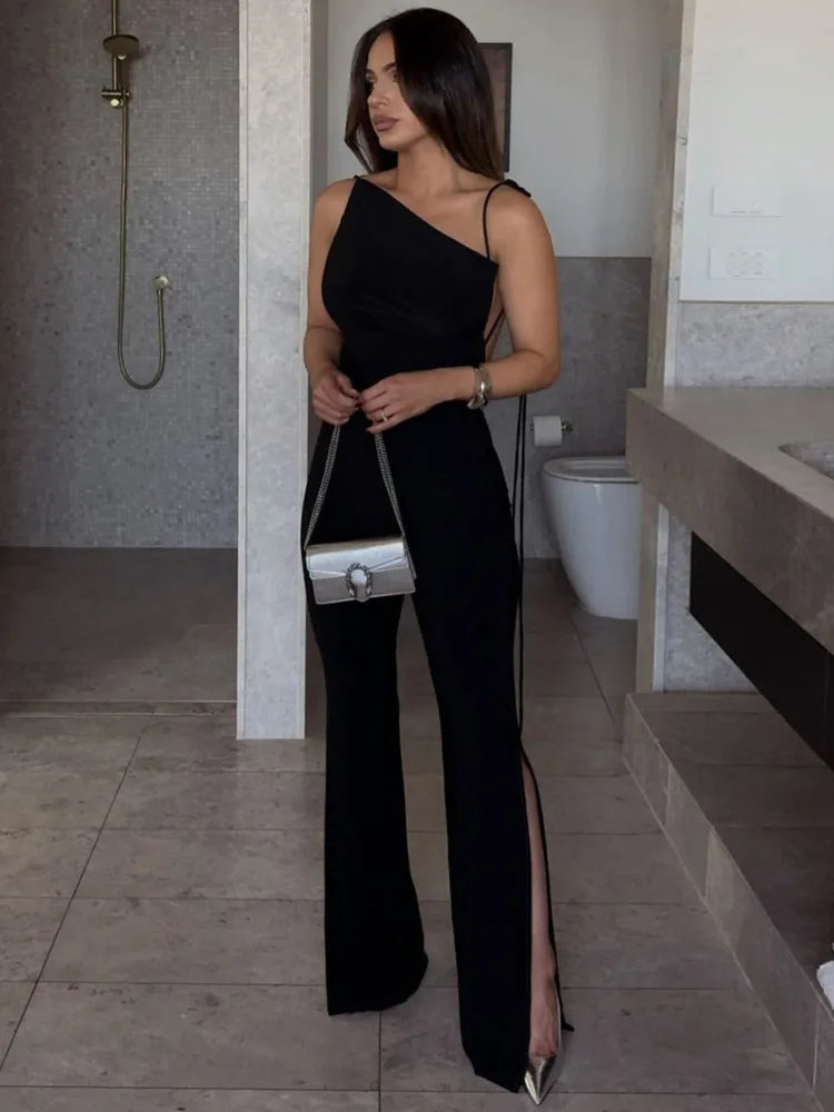Tamina | Sleeveless Backless Wide-Leg Jumpsuit