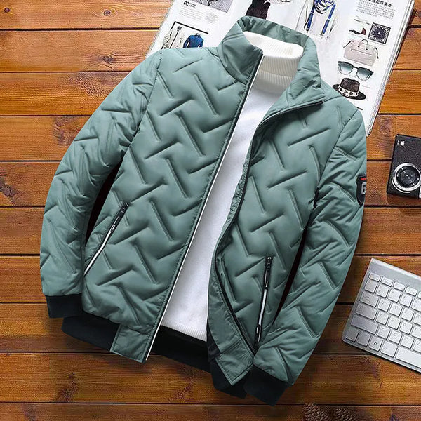 Niklaus | Stand Collar Quilted Zip Puffer Jacket