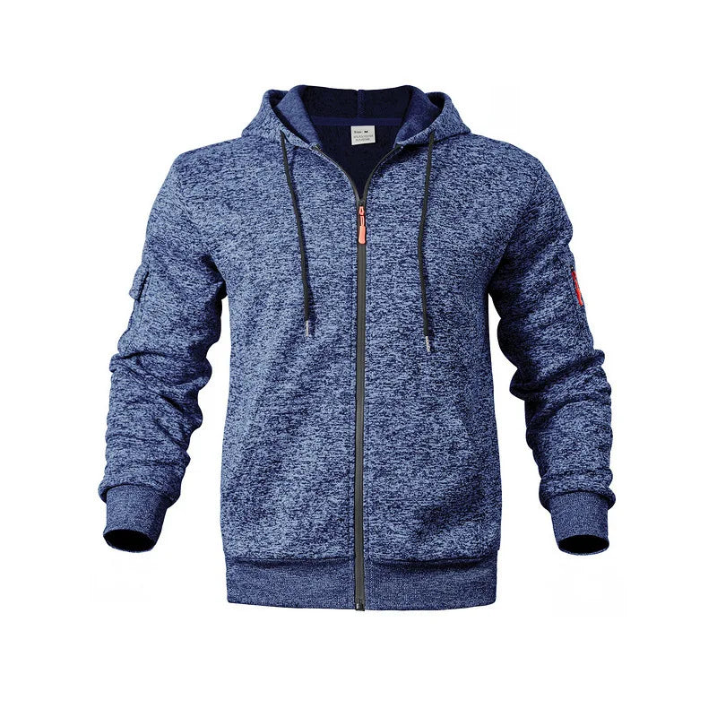 Jesson | Full Zip Hooded Knit Hoodie