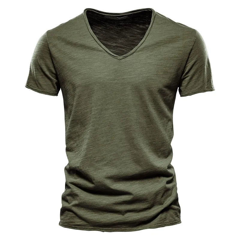 Tibor | V Neck Short Sleeve T Shirt